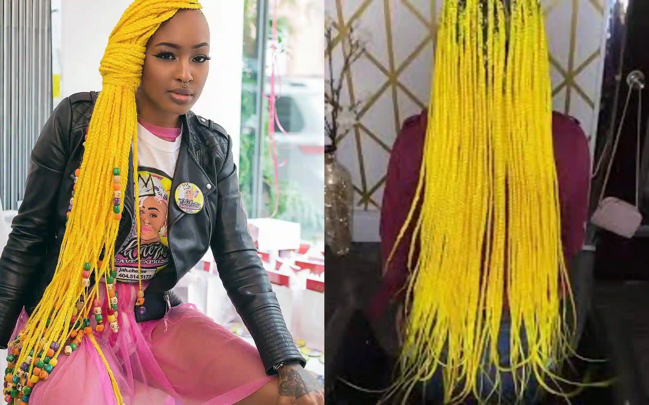 Yellow Peekaboo Braids