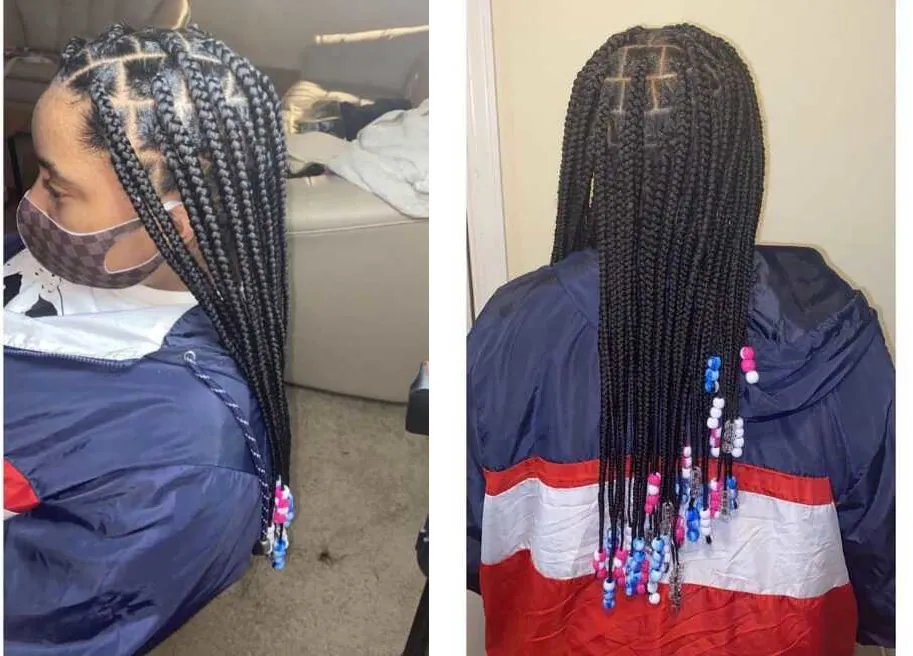 Put Beads on Box Braids