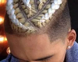 Cornrows with Hair Extensions braids style for men