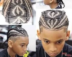 Cornrows with Shaved Designs braids style for men