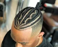 Fade with Cornrows braids styles for men