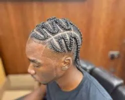 Zig-Zag Cornrows braids style for Men