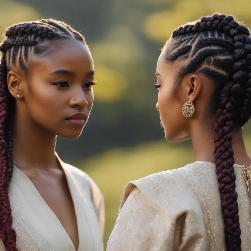 Feed-in Braids with Dragon Accents