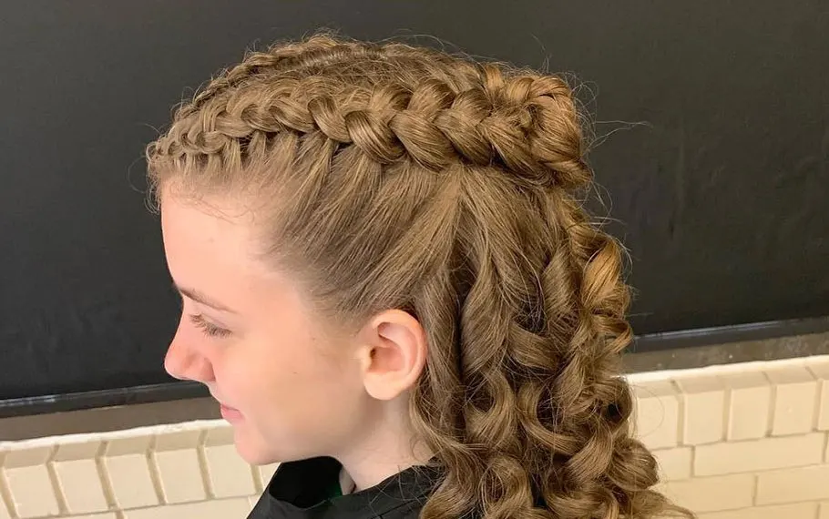 Half-Up, Half-Down Butterfly Braids