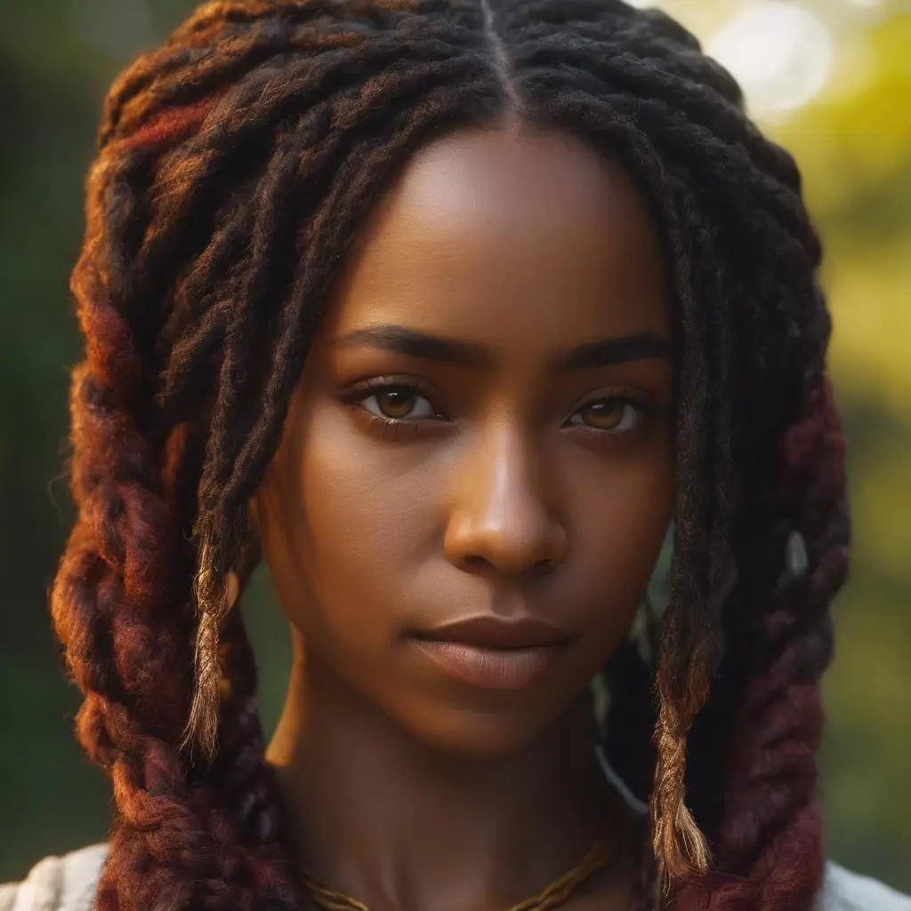 Locs with Dragon Braid Highlights hairstyle